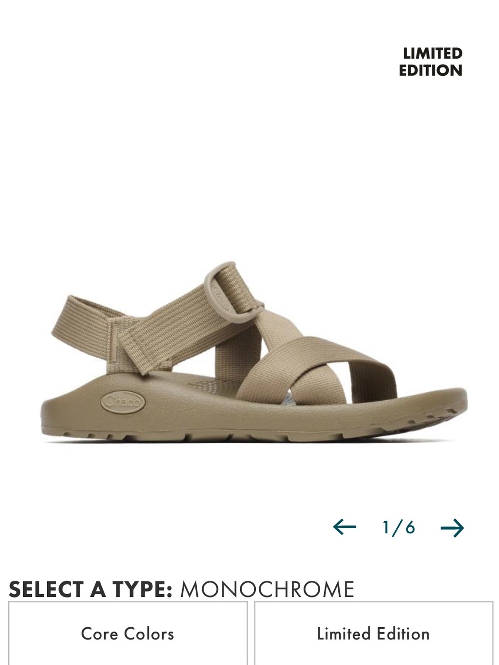 WORN ONLY ONCE Chaco Mega Z/1 Wide-Strap Classic Sandal -Monochrome in Mountain